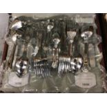 Viners Kings Royal pattern cantine cutlery plus one other set, two box sets of fish knives and forks