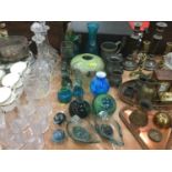Collection of Mdina art glass ware and other art glass.