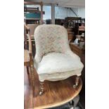 Victorian spoon back nursing chair