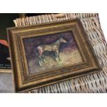 A framed gouache painting of Durbar, the winner of the 1914 Epsom Derby, signed with initials and da