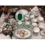 Royal Worcester Mikado eight person tea set, pair of Wedgwood Millenium cups and saucers, Aynsley Wi