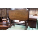Edwardian inlaid mahogany Sutherland table with canted corners