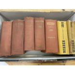 Seven Wisden Almanacks - 1949 and 1956 (both Softback), and five hardback: 1951, 1952, 1954, 1955, 1