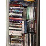 Collection of DVDs and Blu-rays, together with various CDs (4 boxes)