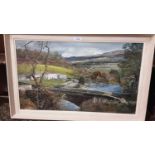 J.C Brown: Kirk Gyhll, Hubberholme, Upper Wharfedale, oil on board