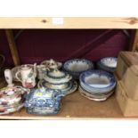 Mixed lot of ceramics including two sauce dishes, various plates and bowls, plus sandwich set, and t