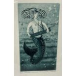 Elizabeth Morris (contemporary) etching and aquatint, Maldon Mermaid, signed and numbered 2/100, 23