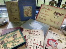 Vintage illustrated books to include 'Old Hunting Rhymes', 'Panpipes' illustrated by Walter Crane, R