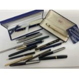 Mixed group of pens to include Waterman, Cross, Sheaffer, Parker and others (16)