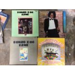 Group of records, including Bonzo Dog Band, Beatles, Michael Jackson, etc