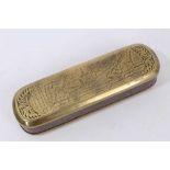 18th century Dutch brass tobacco box