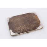 Edwardian silver mounted snake skin wallet