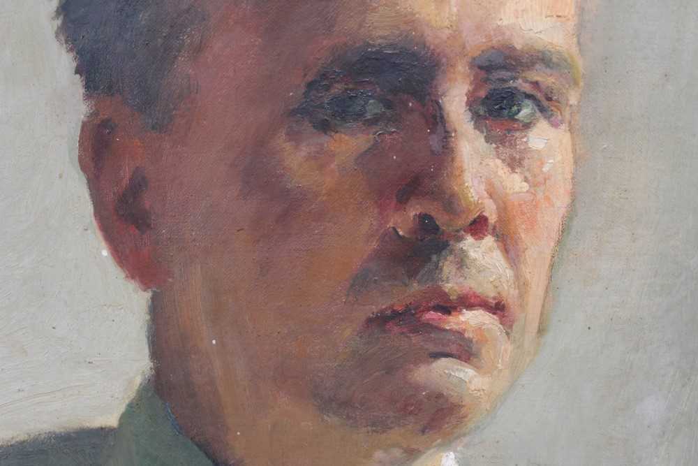 *Gerald Spencer Pryse (1882-1956) oil on canvas - Self Portrait, signed, 77 x 60cm, framed - Image 8 of 12