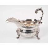 Fine quality contemporary silver sauce boat in the George I style