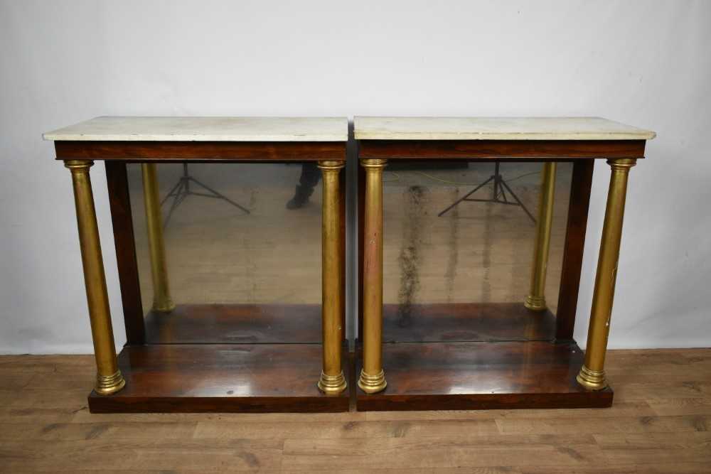 Pair of 19th century marble topped rosewood pier tables - Image 3 of 29