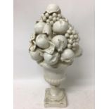 Pottery vase of flowers ornament