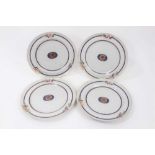 Set of four Chinese export porcelain plates