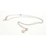Georg Jensen ‘Magic Collection’ 18ct white gold freshwater cultured pearl necklace