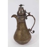 19th century mixed metal Dallah coffee pot