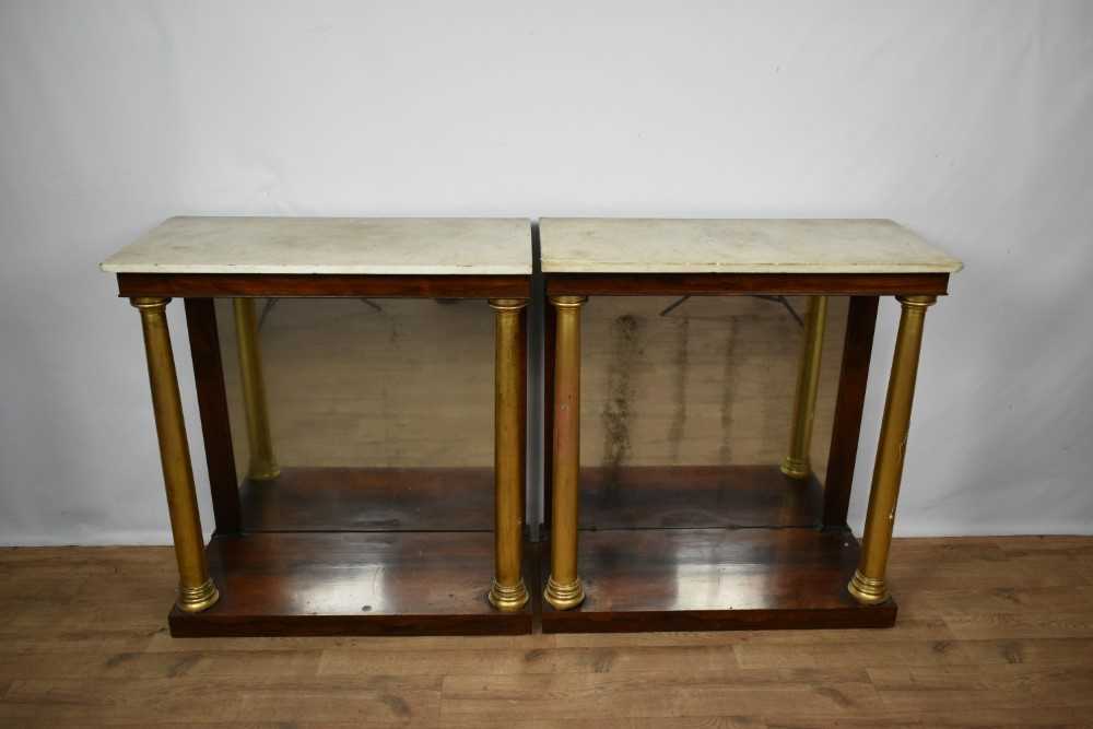 Pair of 19th century marble topped rosewood pier tables - Image 2 of 29