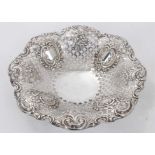 Edwardian silver cake dish by James Dixon & Sons