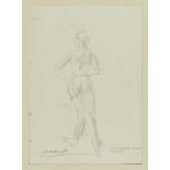 *Dame Laura Knight (1877-1970) pencil on paper - 'Ulanova Ballet Rehearsal', signed, 35.5cm x 25.5cm