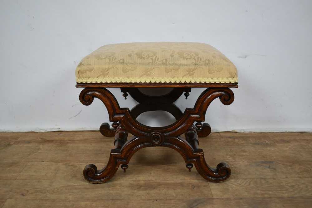 Victorian X-frame stool