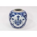 19th century Chinese porcelain blue and white ginger jar