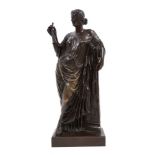 19th century continental bronze figure of a Classical muse