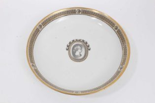 A Vienna round dish, in Neoclassical style, circa 1780