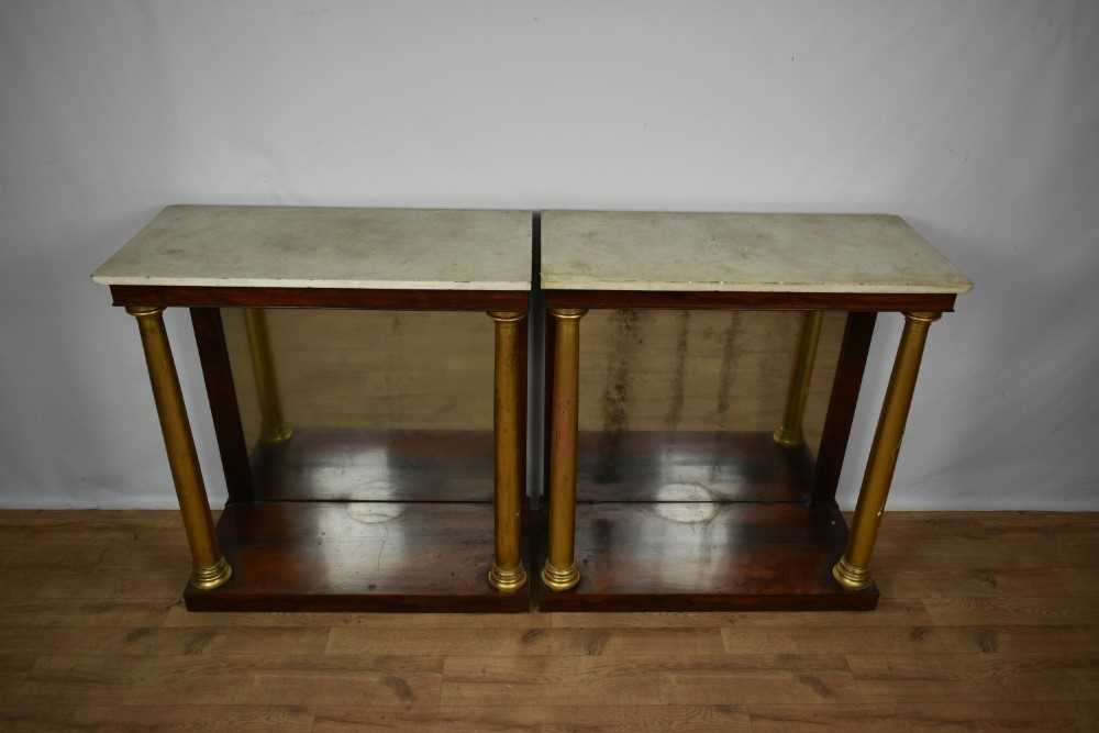 Pair of 19th century marble topped rosewood pier tables - Image 12 of 29