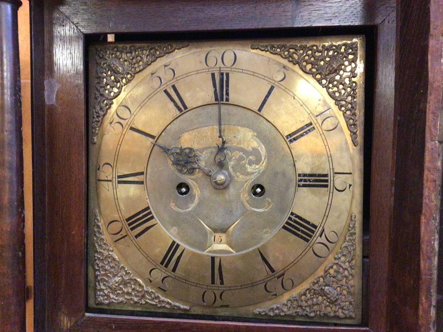 18th century 8-day longcase clock by Birchall, Rainsford with brass square dial and date aperture in - Image 3 of 11