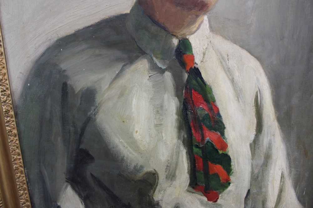 *Gerald Spencer Pryse (1882-1956) oil on canvas - Self Portrait, signed, 77 x 60cm, framed - Image 6 of 12