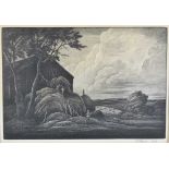 Thomas Willoughby Nason (American, 1889-1971) signed wood engraving - Harvest, dated 1957, 22cm x 31