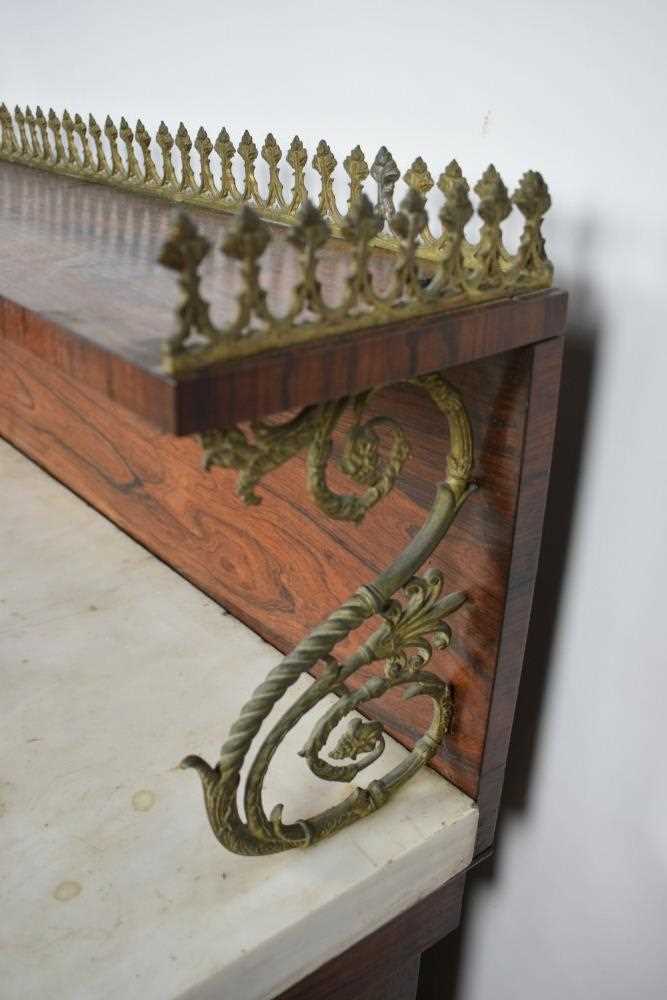 Regency rosewood chiffonier with marble top - Image 6 of 13