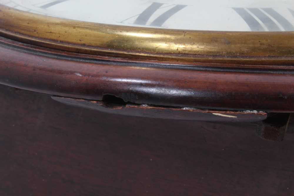 19th century wall dial with fusee movement by Snosswell, London - Image 3 of 10