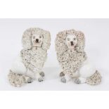 Pair of Staffordshire poodles