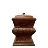 Unusual George IV mahogany teapoy