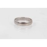 White metal wedding ring