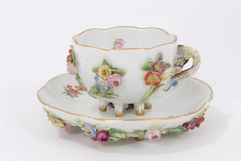 Meissen cup and saucer, and a spill vase - Image 2 of 7