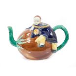 19th century majolica teapot