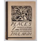 Paul Nash - Places, 7 Prints reproduced from Woodblocks, designed and engraved by Paul Nash with ill