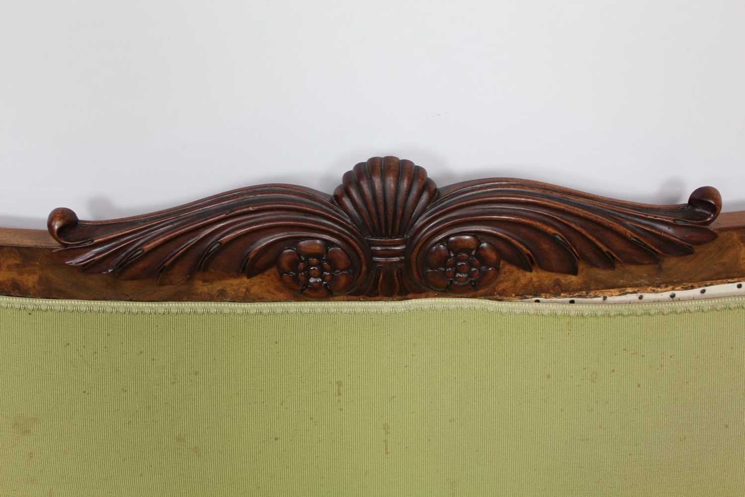 William IV mahogany scroll end settee - Image 3 of 7