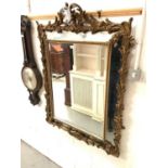 19th century gilt framed peripheral plate wall mirror