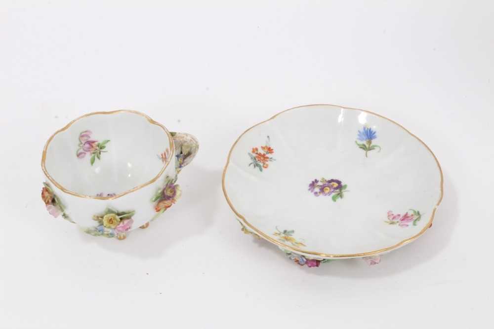 Meissen cup and saucer, and a spill vase - Image 3 of 7