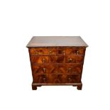 George I figured walnut chest