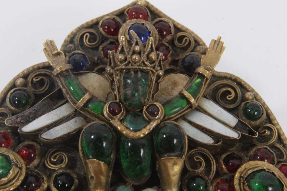 Antique Indian brooch, believed to represent Garuda, probably Newar People, Kathmandu Valley, Nepal. - Image 5 of 5