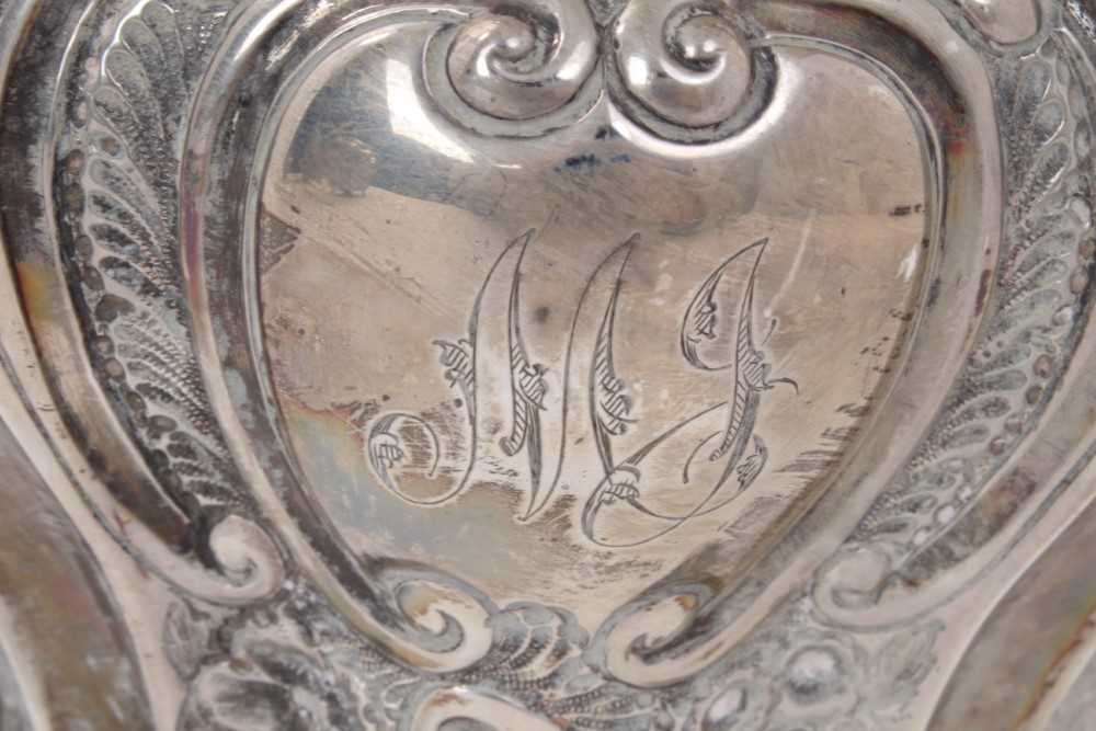 George V silver four piece tea set - Image 6 of 10