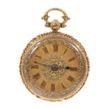 George IV Gentlemen's 18ct gold open faced lever pocket watch,