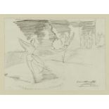 *Dame Laura Knight (1877-1970) charcoal on paper - 'Ulanova Ballet', signed, 25.5cm x 35.5cm, unfram